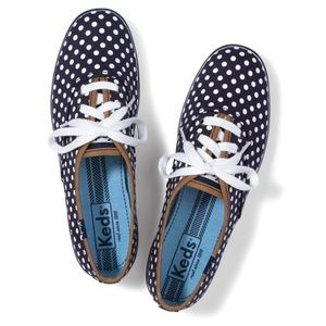 Navy Blue Polka Dot Keds